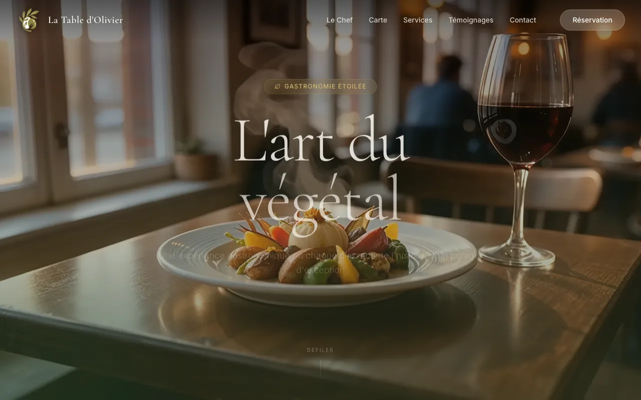 Aperçu du site La Table d'Olivier — Restaurant